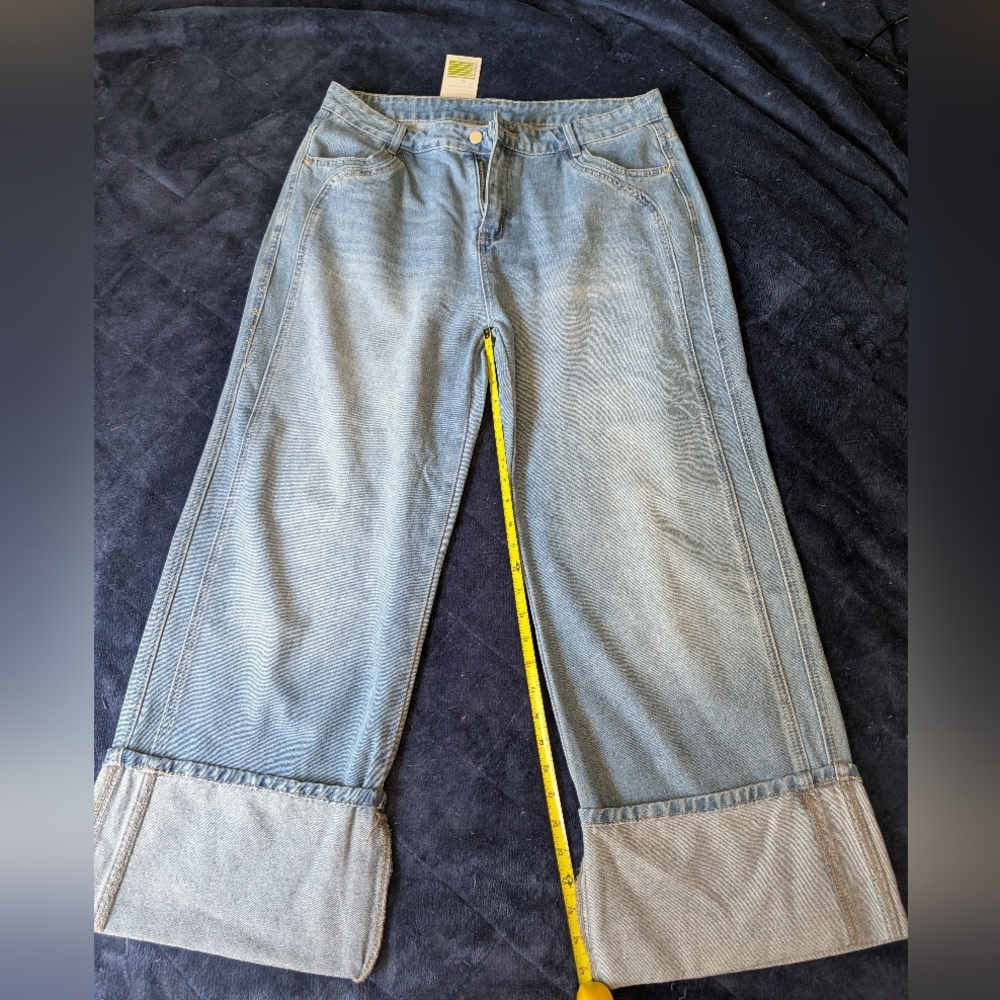 Women's Blue Wide-Leg Jeans